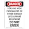 Signmission OSHA Danger Sign, 10" Height, Rigid Plastic, Persons With Pacemakers Or Other, Portrait OS-DS-P-710-V-2158 - alternate 1